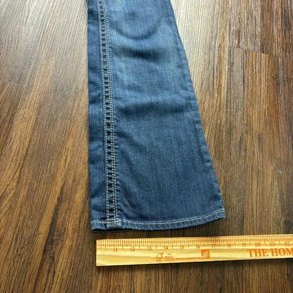 ROCK REVIVAL Buckle GWEN Boot Crystal Flap Jeans Dark Wash Women’s Size 26